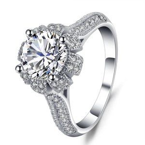 Explosion Jewelry Couples Rings Micro-inlaid Zircon Handmade Creative